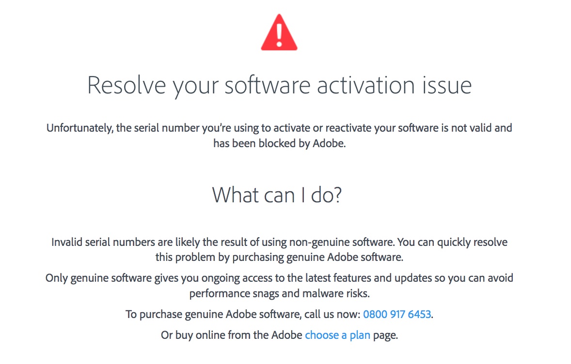 Solved Serial number revoked Adobe Community 9527128